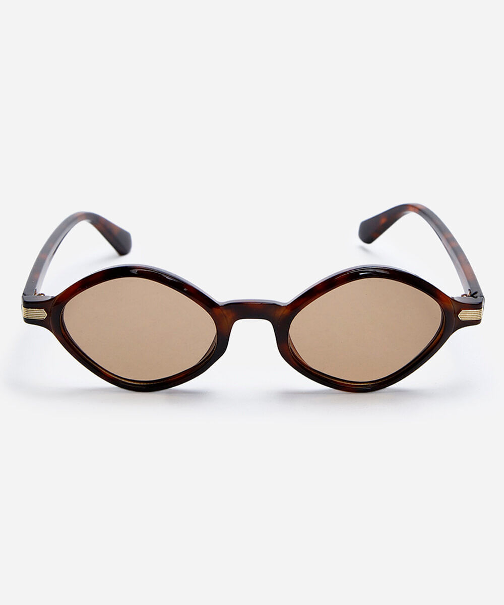 óculos de sol feminino oval de acetato triton colorido