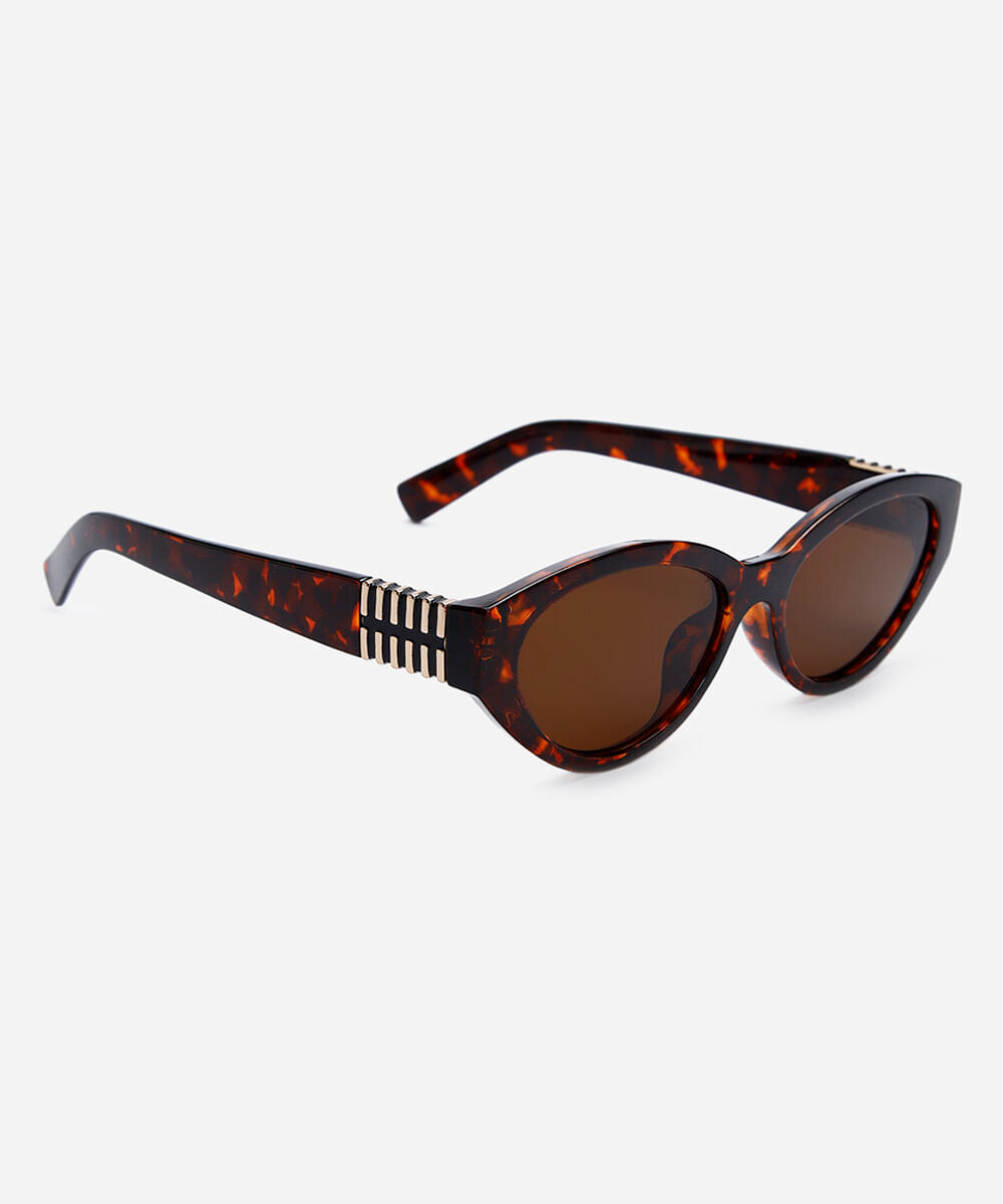 óculos de sol feminino oval de acetato triton colorido