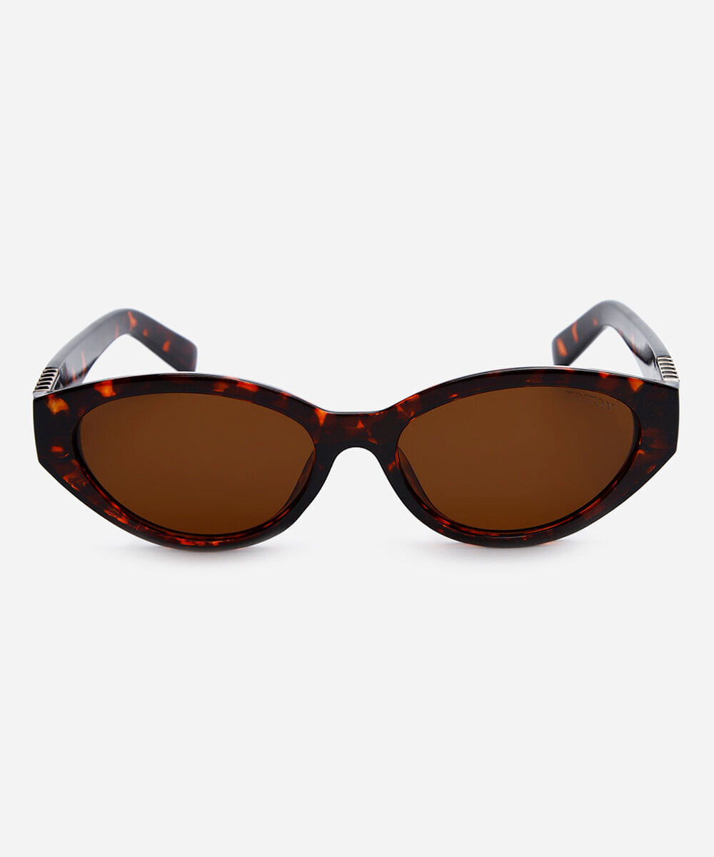 óculos de sol feminino oval de acetato triton colorido