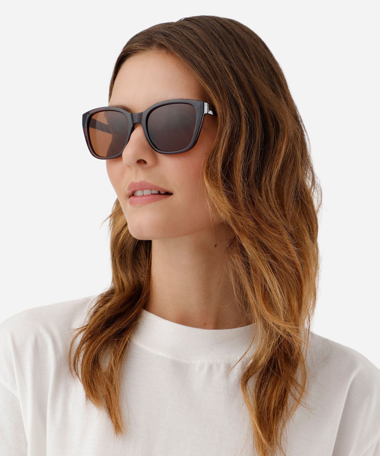 óculos de sol feminino gatinho de acetato marrom