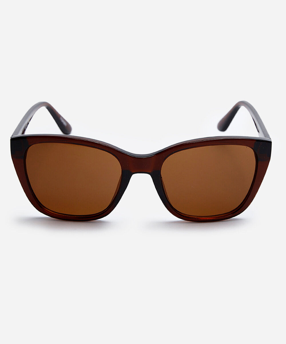 óculos de sol feminino gatinho de acetato marrom