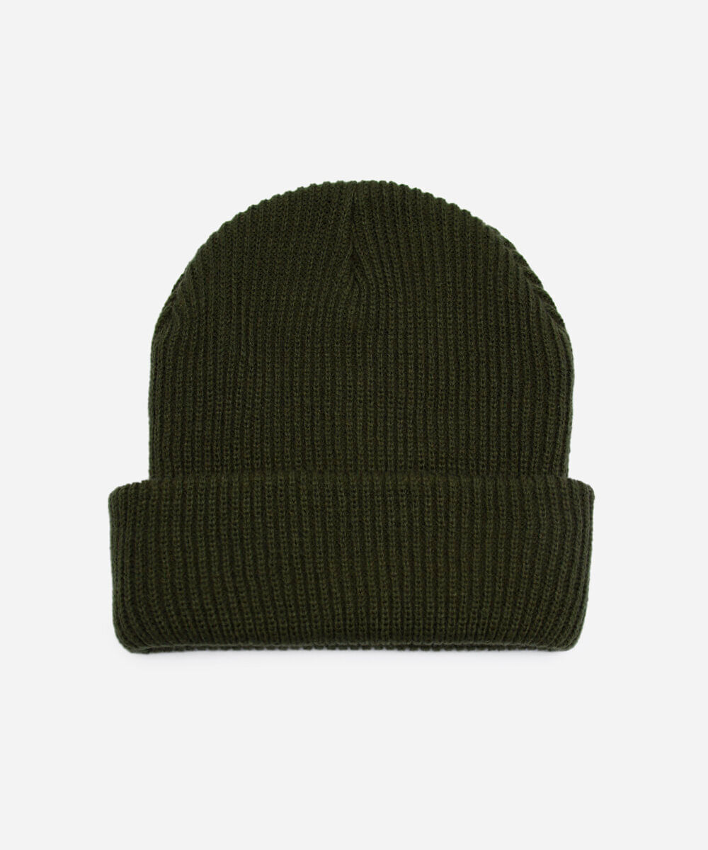 gorro masculino canelado verde