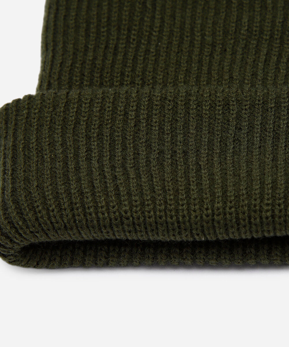 gorro masculino canelado verde