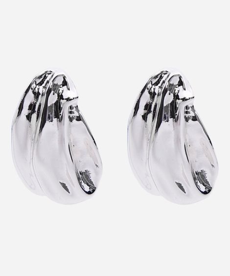 brinco gota orgânico prata