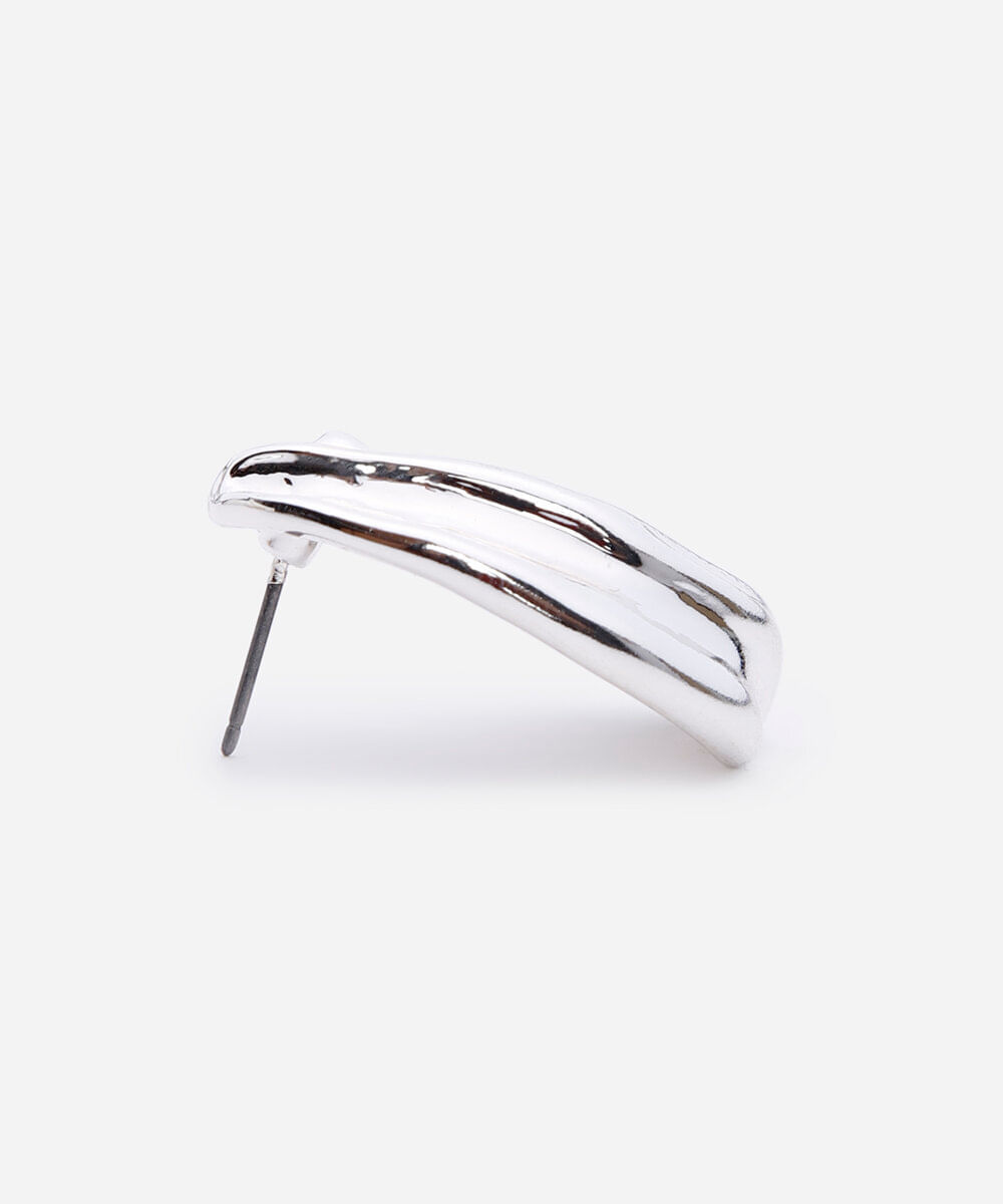 brinco gota orgânico prata