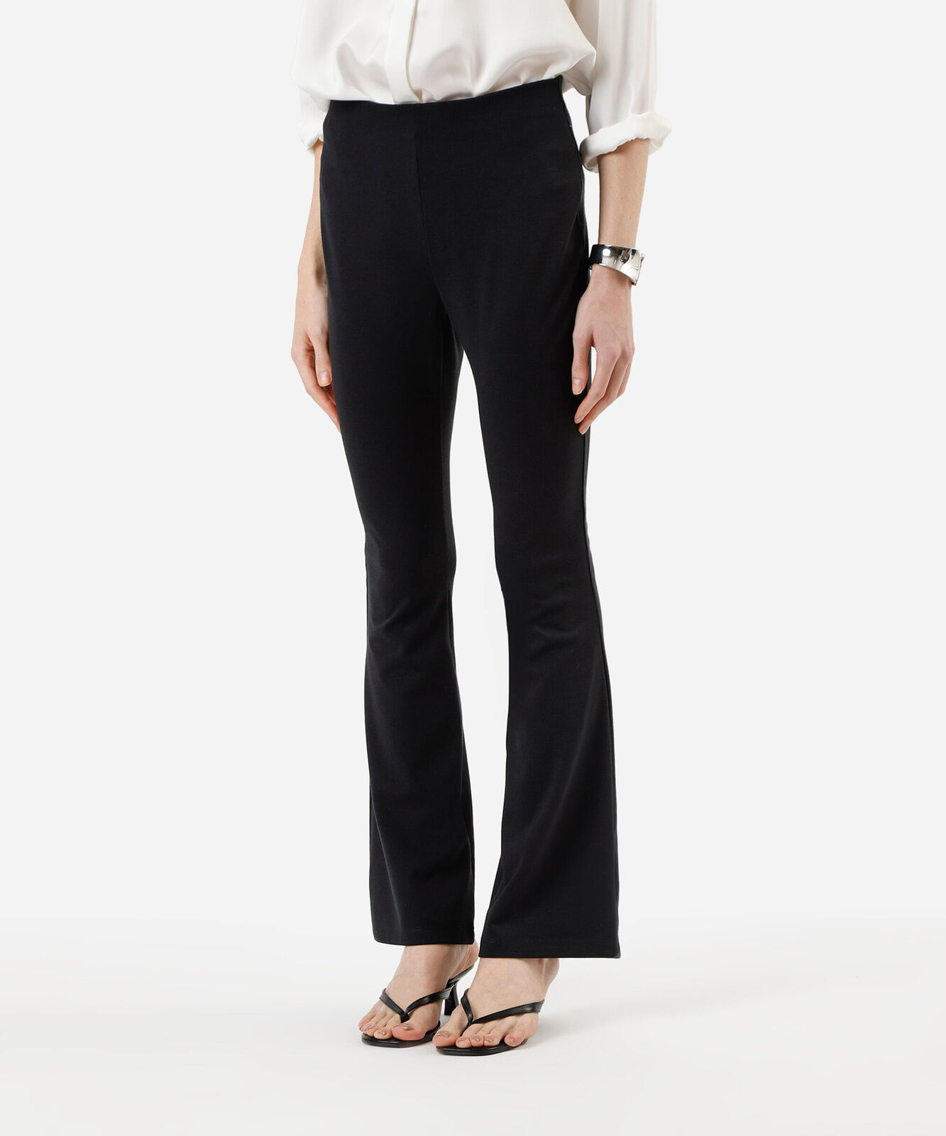 calça flare feminina cintura alta preta