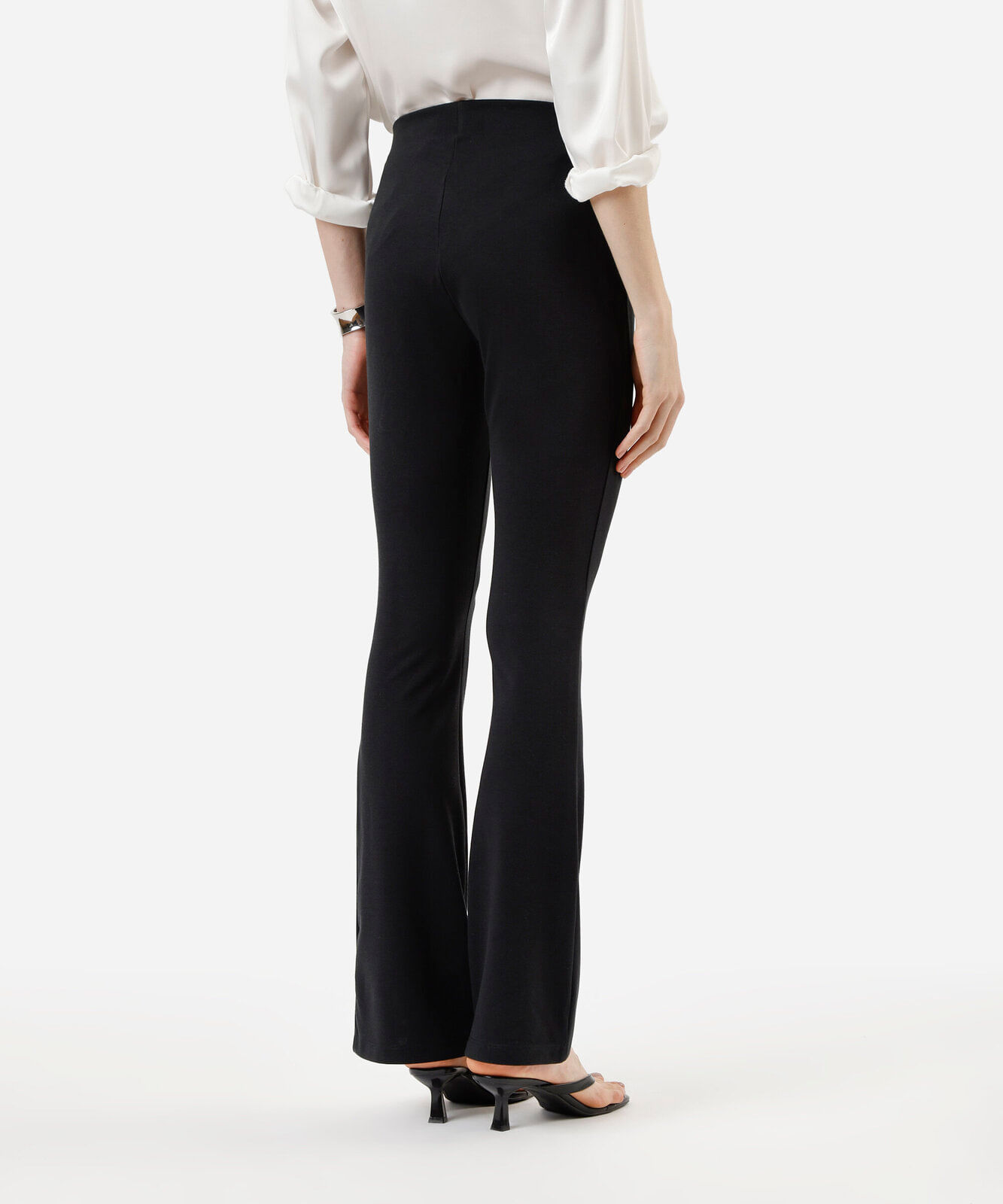 calça flare feminina cintura alta preta