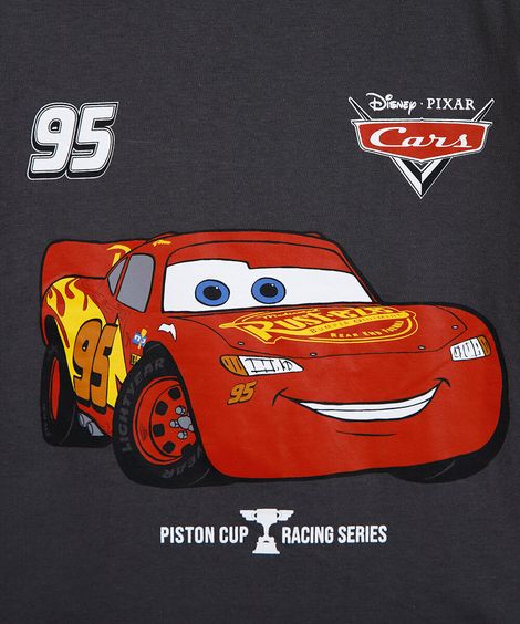 pijama curto infantil mcqueen carros cinza
