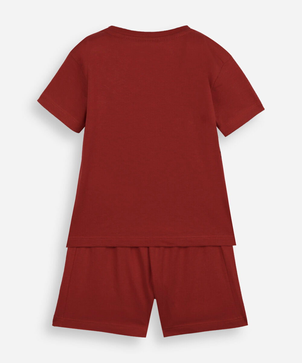 pijama curto infantil homem aranha vermelho