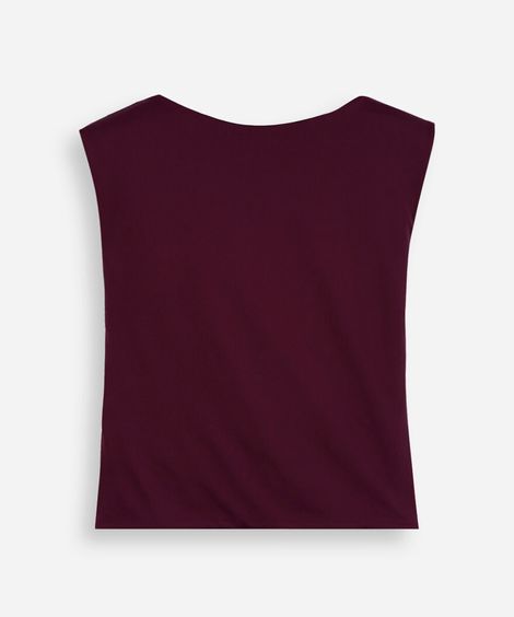 blusa juvenil de poliamida vinho