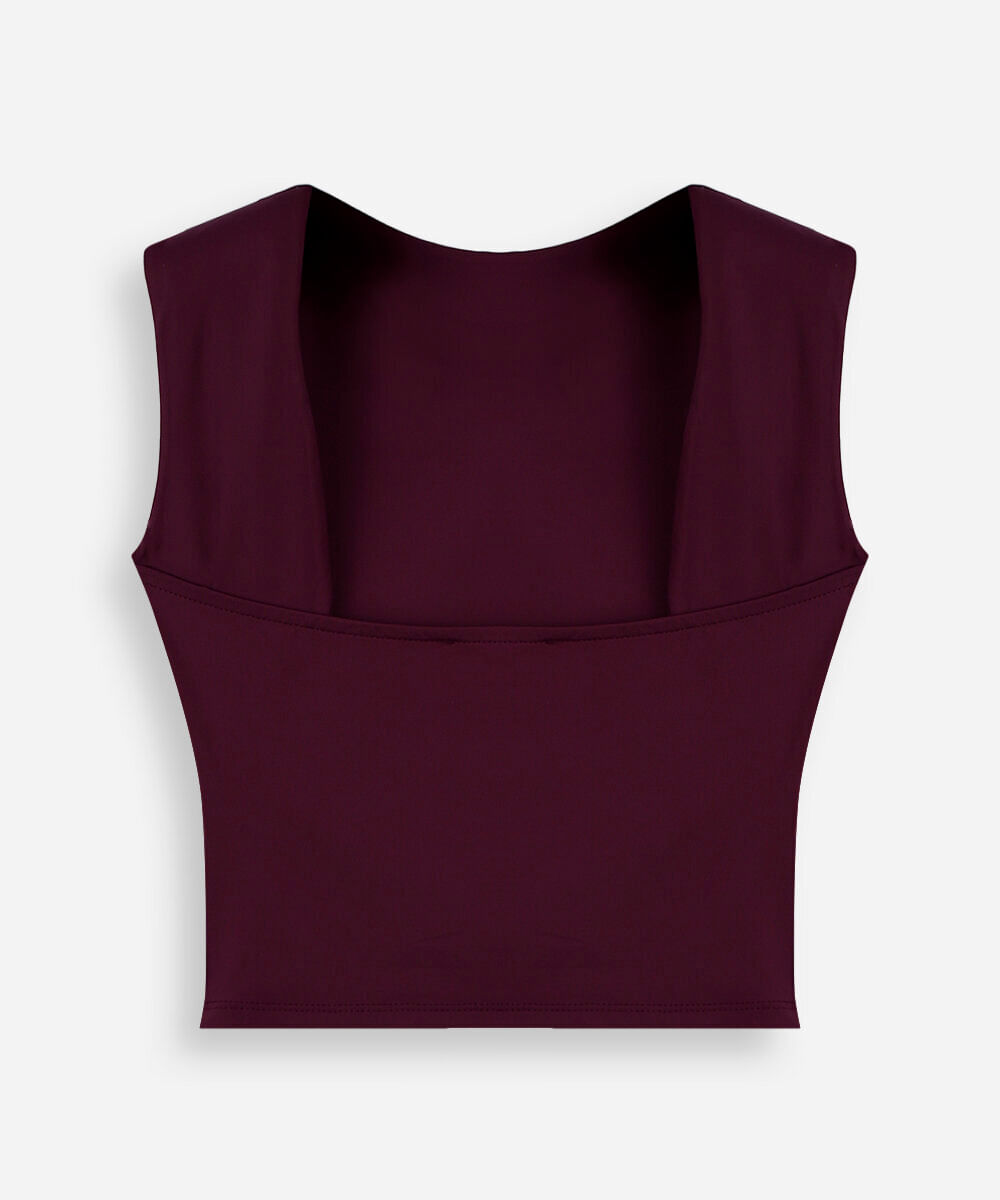 blusa juvenil de poliamida vinho