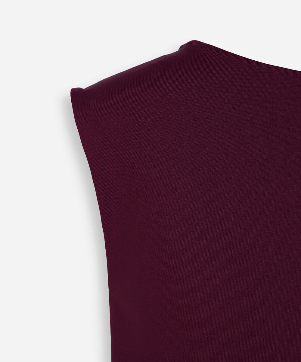 blusa juvenil de poliamida vinho