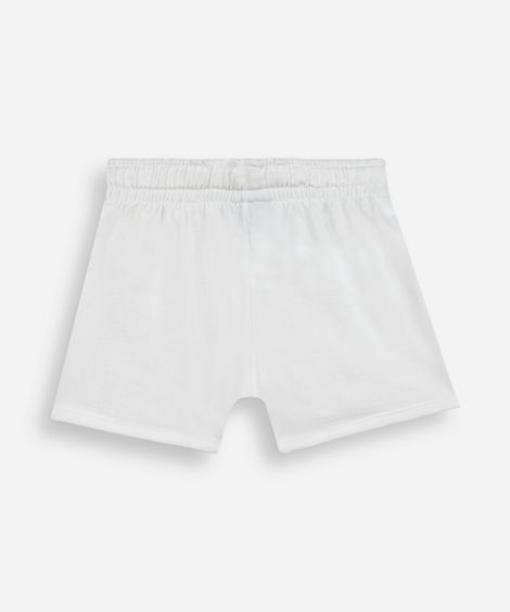 short curto infantil de moletinho minnie e margarida off white