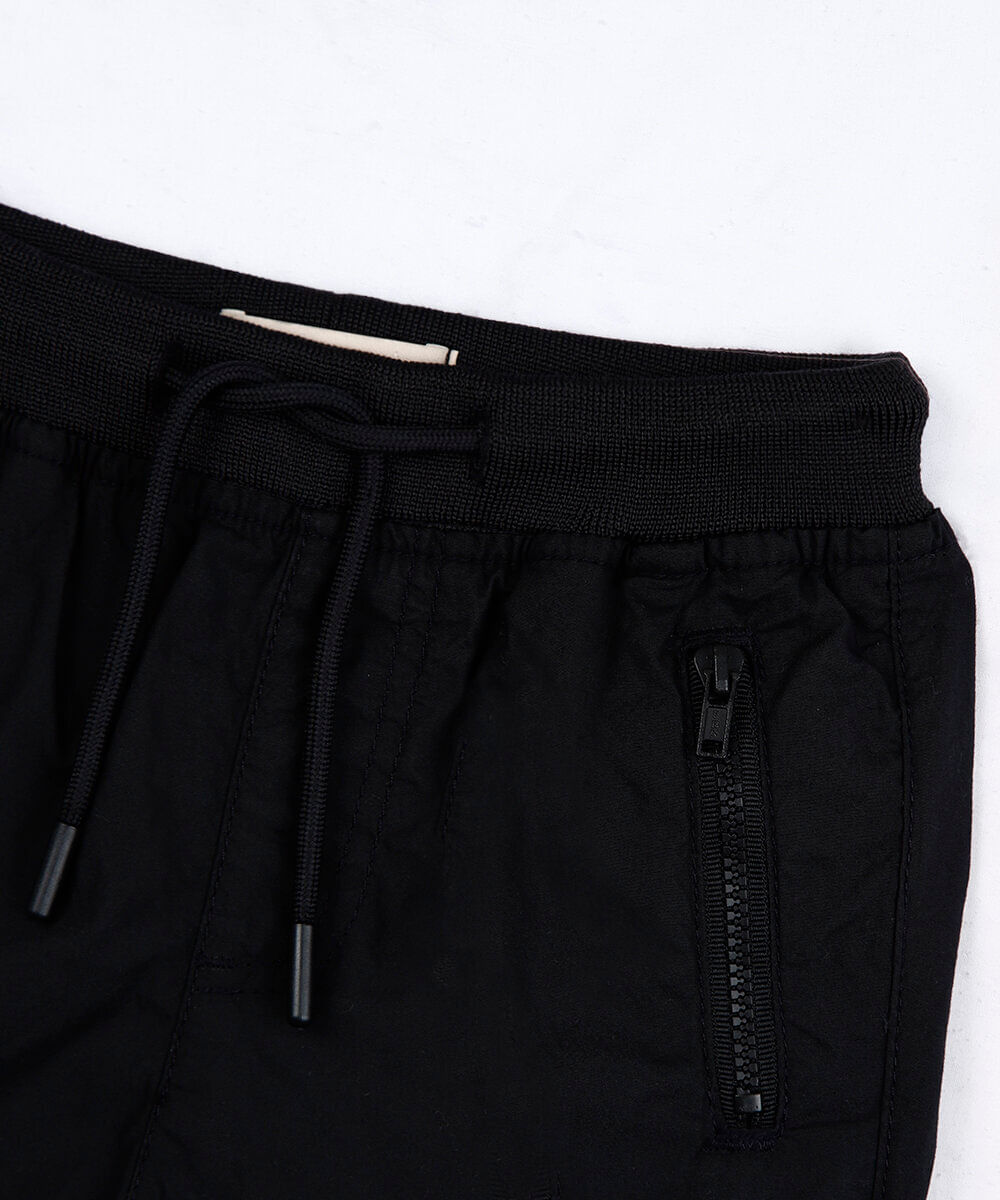 calça jogger de sarja infantil preta