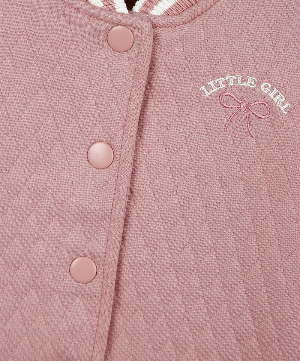 jaqueta bomber infantil little girl bicolor rosa