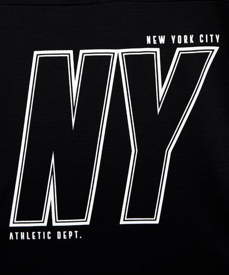 camiseta esportiva infantil manga curta preta