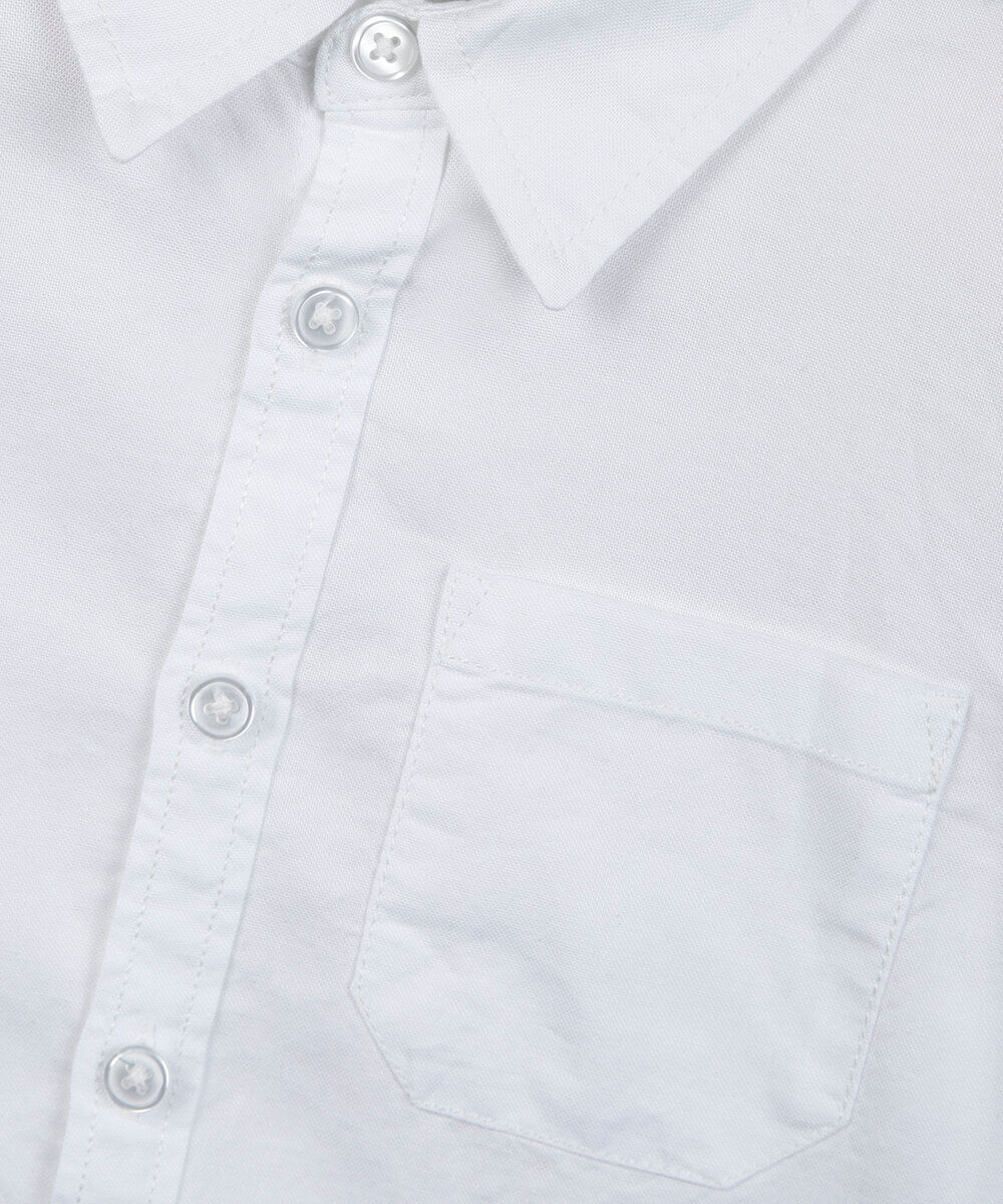 camisa infantil manga longa com bolso off white