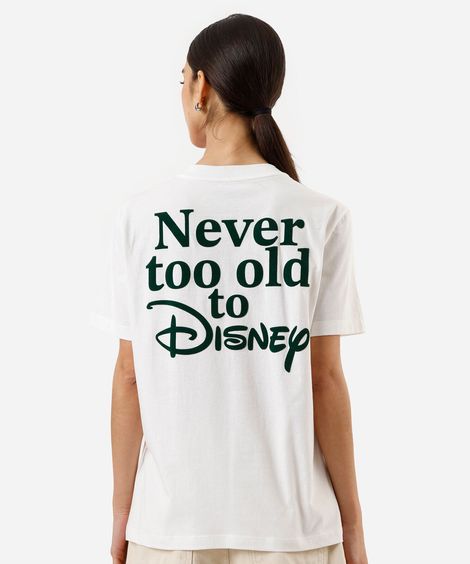 camiseta feminina flocado disney off white