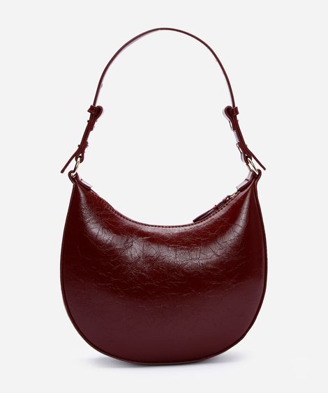 bolsa baguete alça fina vinho