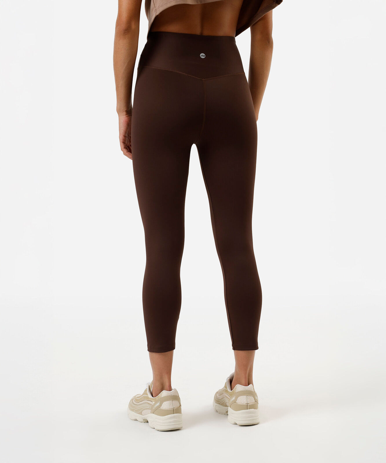 calça legging esportiva cós anatômico marrom