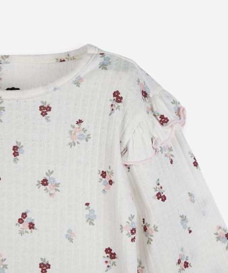 pijama infantil de manga longa liberty off white