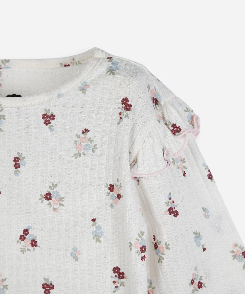 pijama infantil de manga longa liberty off white