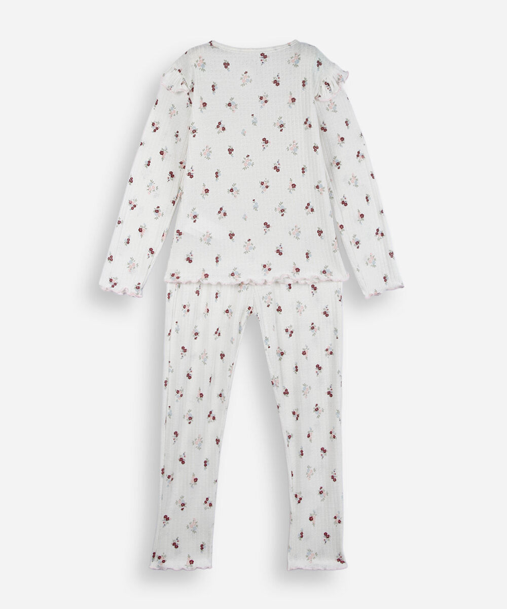 pijama infantil de manga longa liberty off white
