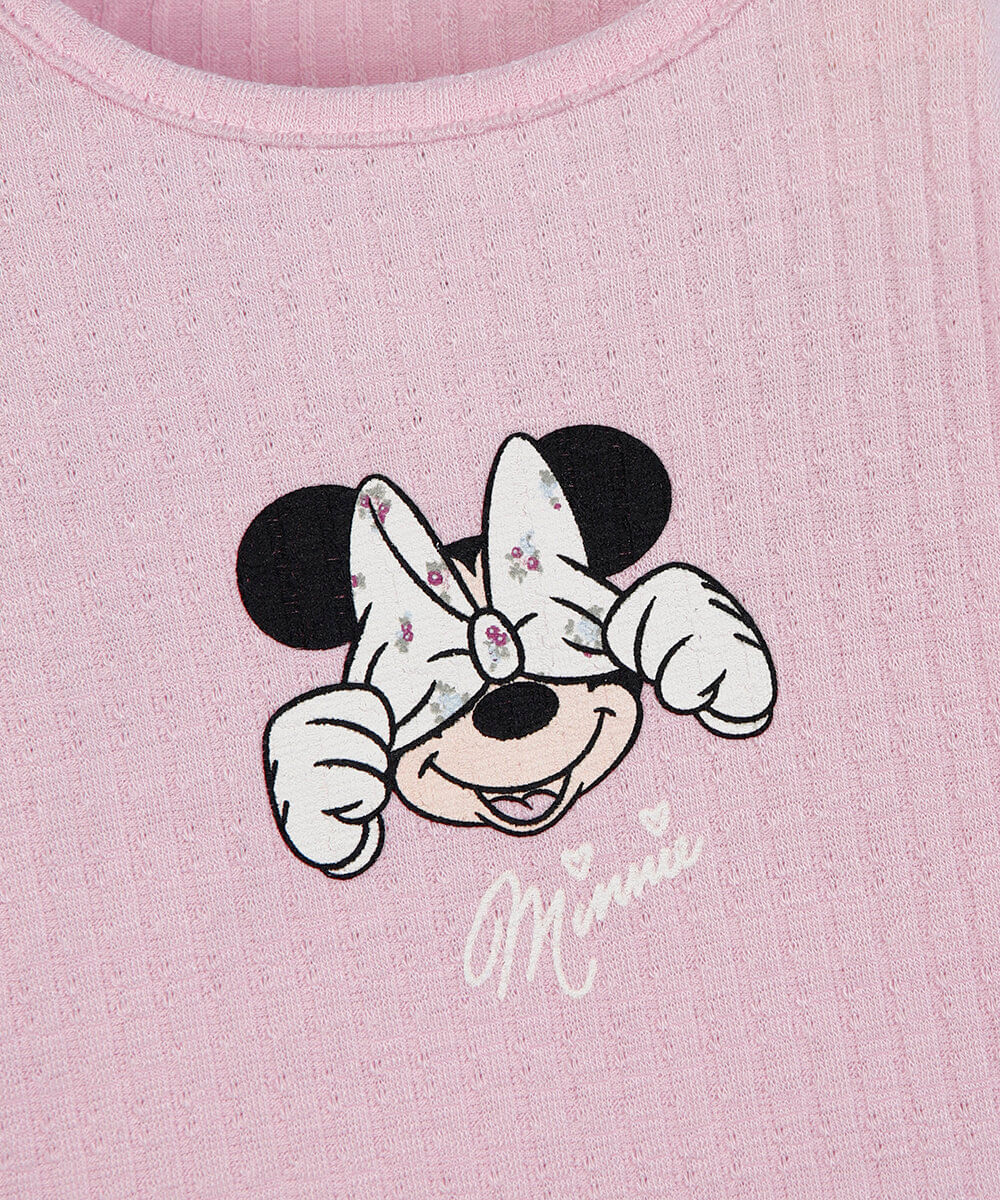 pijama longo infantil minnie rosa