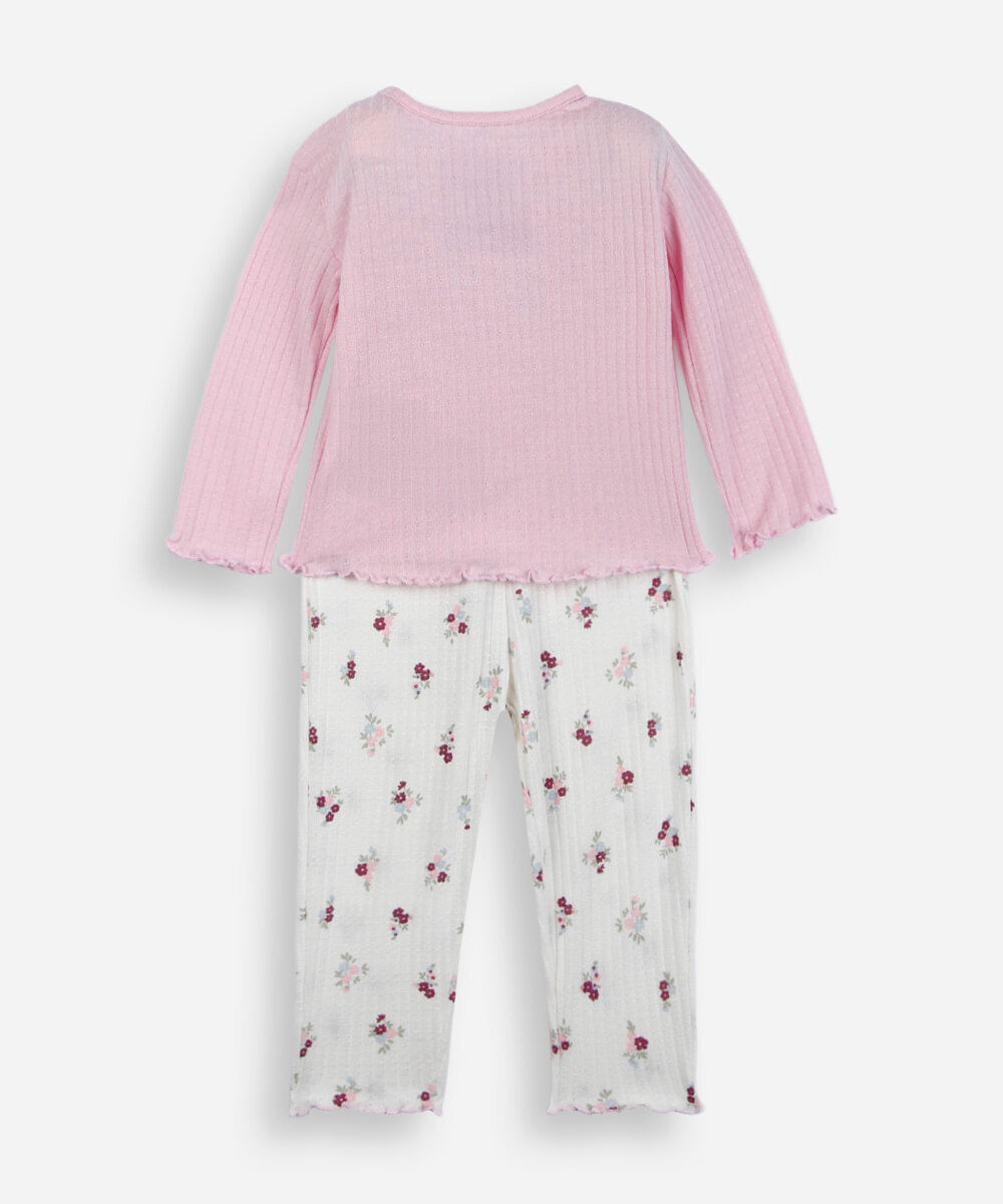 pijama longo infantil minnie rosa