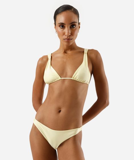 biquíni calcinha feminino de poliamida amarelo
