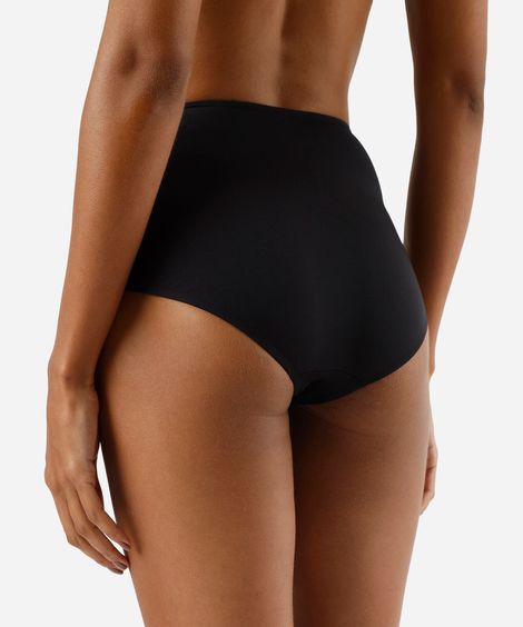 calcinha hot pant feminina de poliamida preta