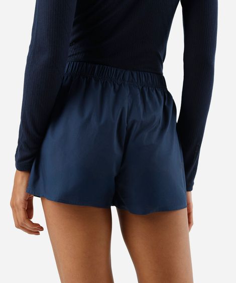 short de pijama avulso feminino boxer azul