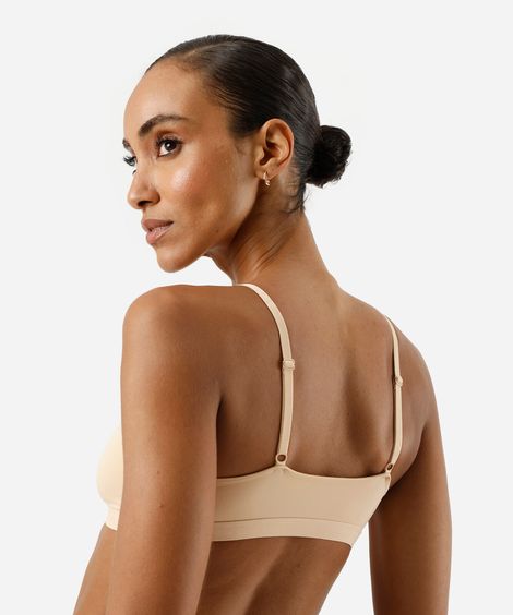 sutiã triângulo feminino sem bojo bege