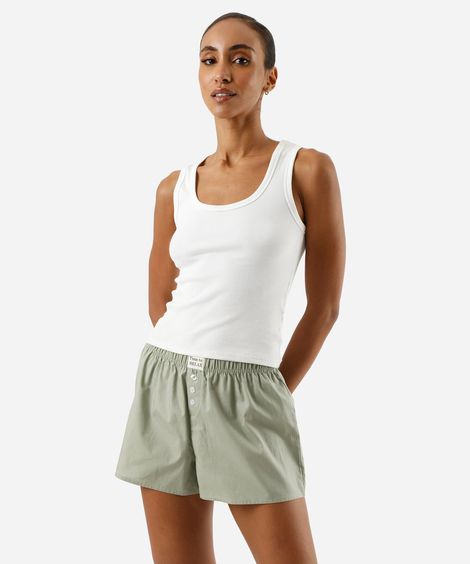 short de pijama avulso feminino boxer verde