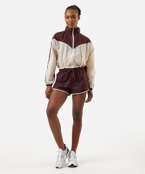 short running feminino de poliamida esportivo ace vinho