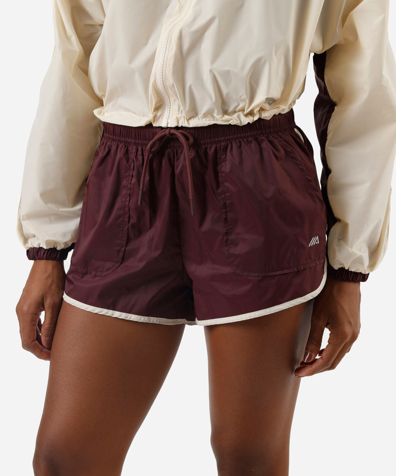 short running feminino de poliamida esportivo vinho