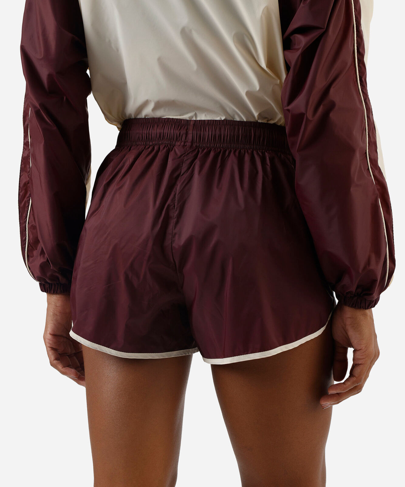 short running feminino de poliamida esportivo vinho