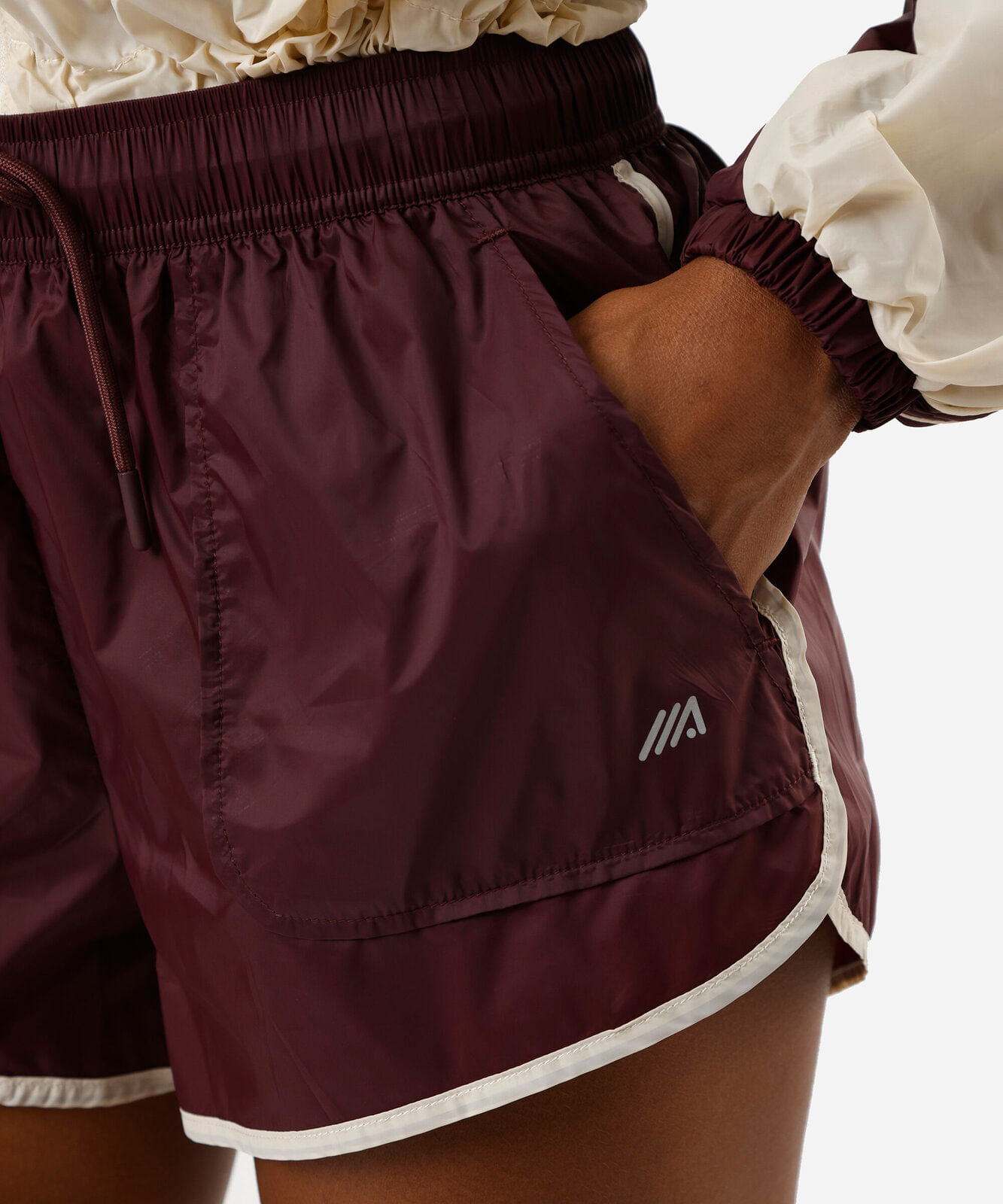 short running feminino de poliamida esportivo vinho
