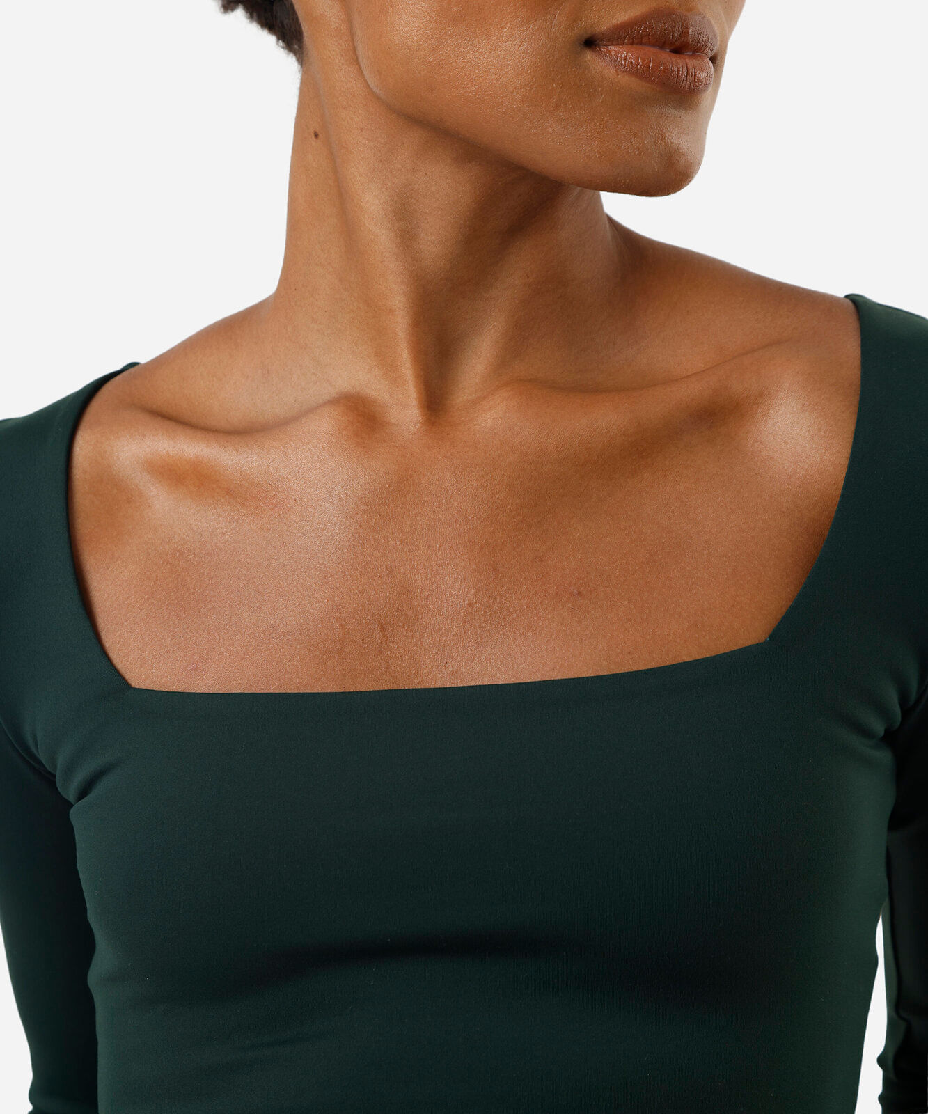 cropped feminino esportivo manga longa verde