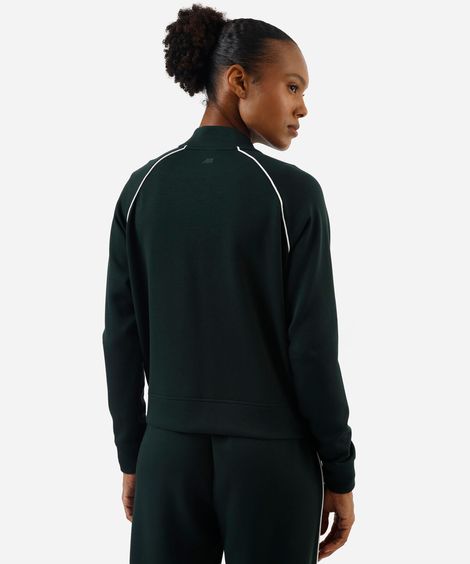 jaqueta feminina esportiva com nervura verde