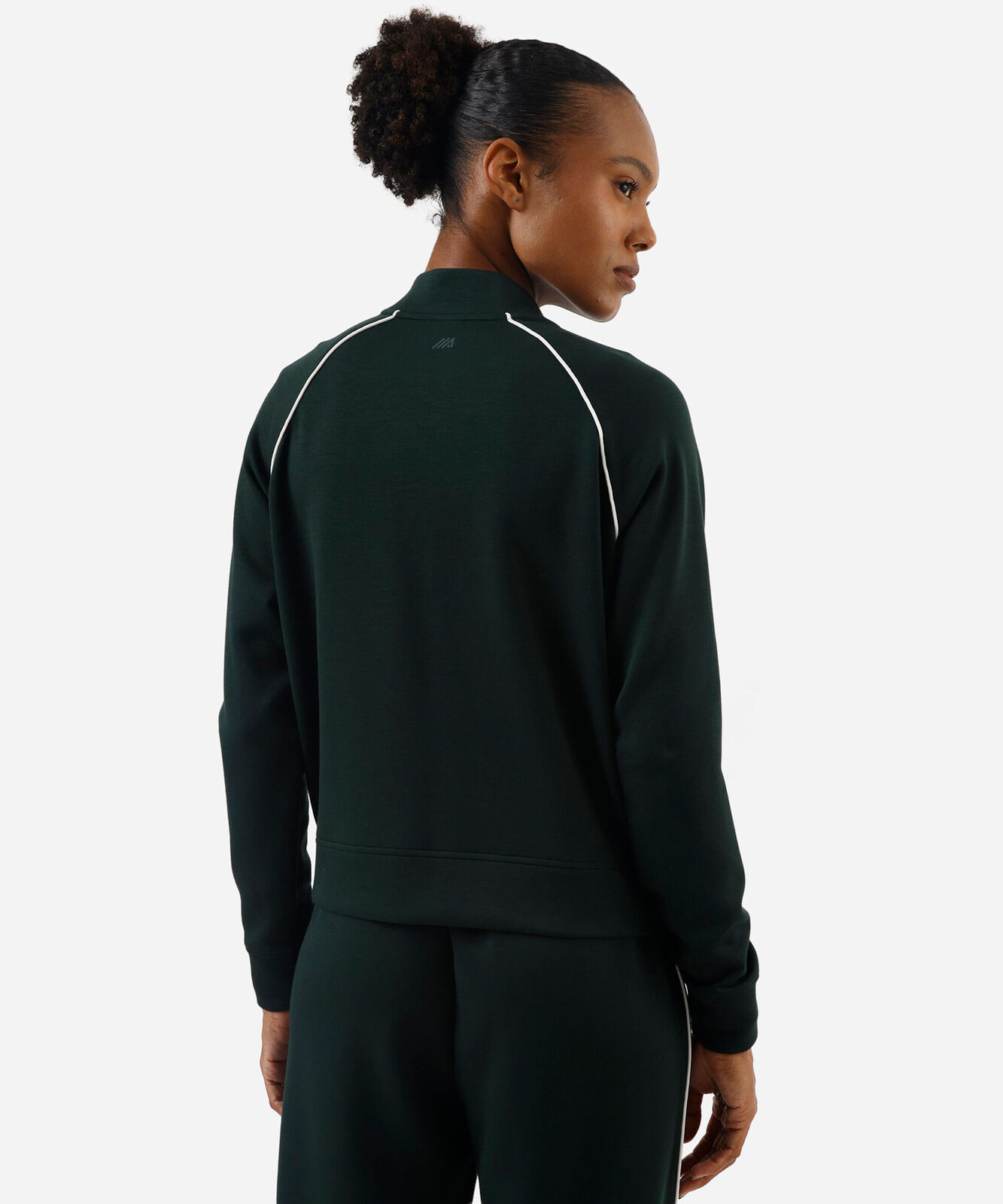 jaqueta feminina esportiva com nervura verde