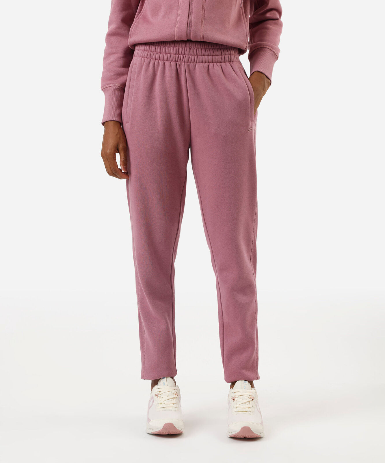 calça jogger feminina de moletom esportiva lilás