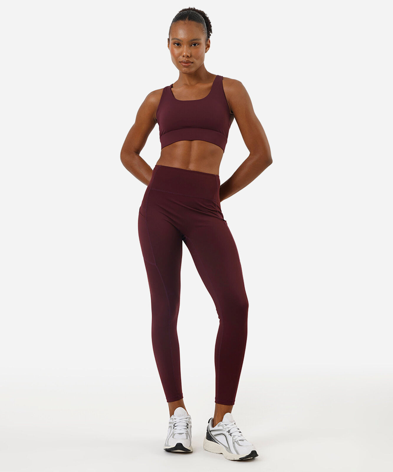 top feminino esportivo com fecho ajustável vinho