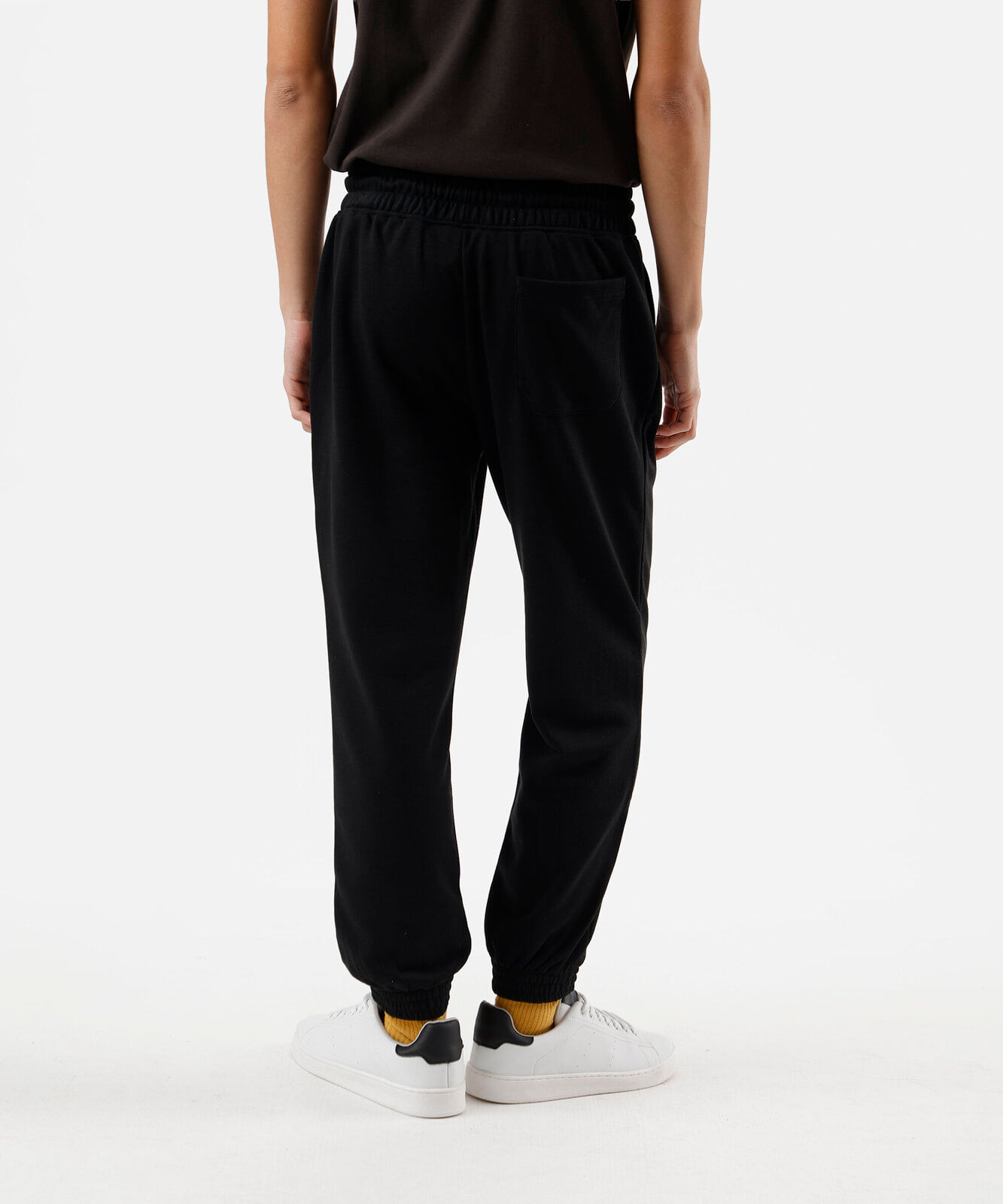 calça masculina jogger moletom preta