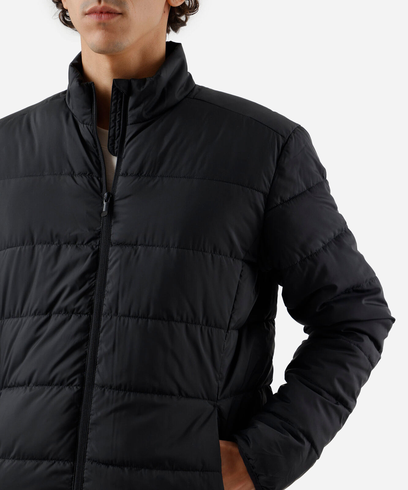 jaqueta puffer masculina preta
