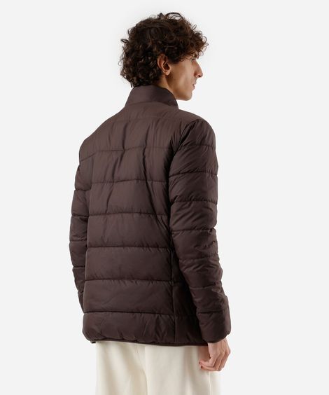 jaqueta puffer masculina marrom