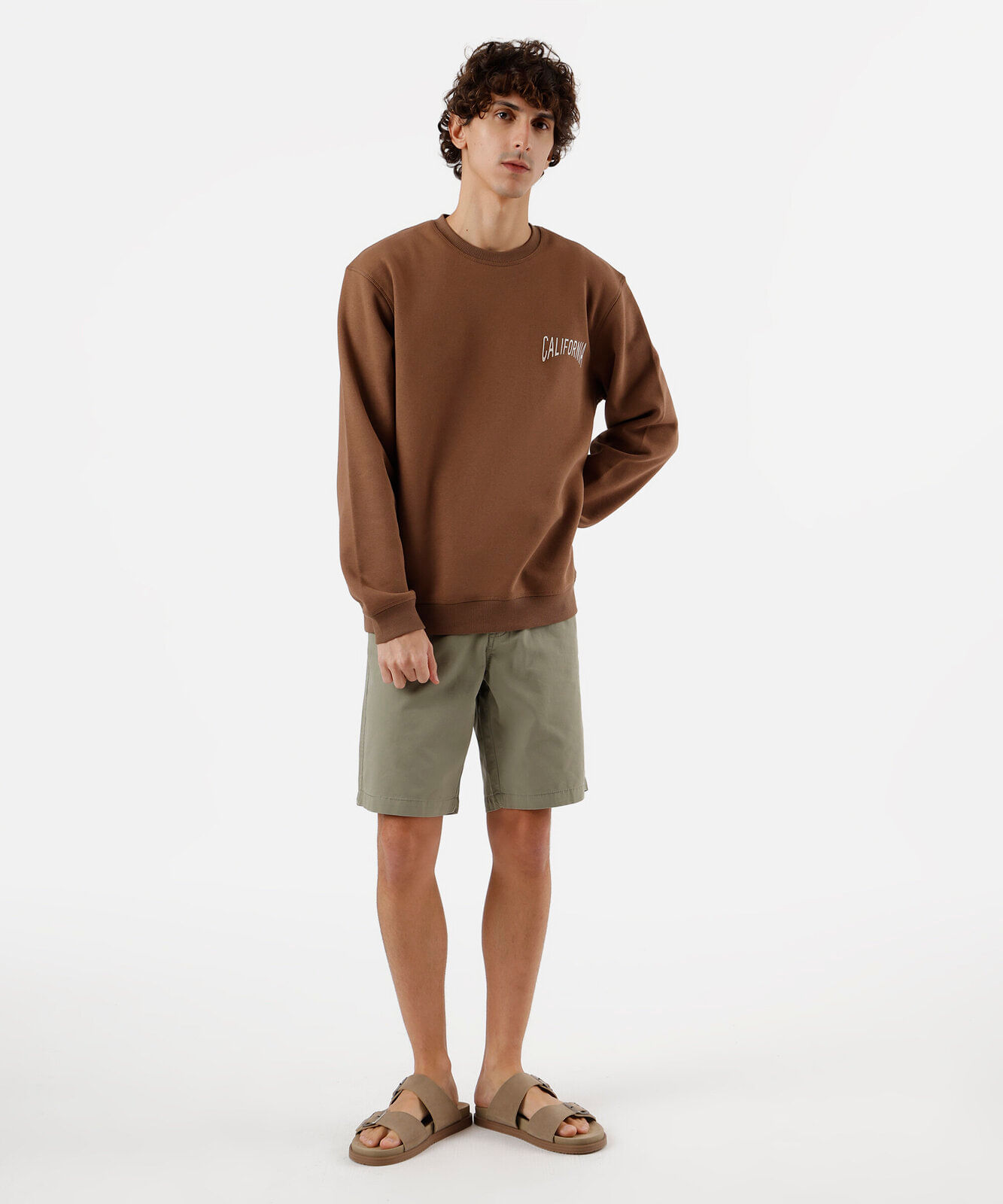 bermuda masculina reta chino verde
