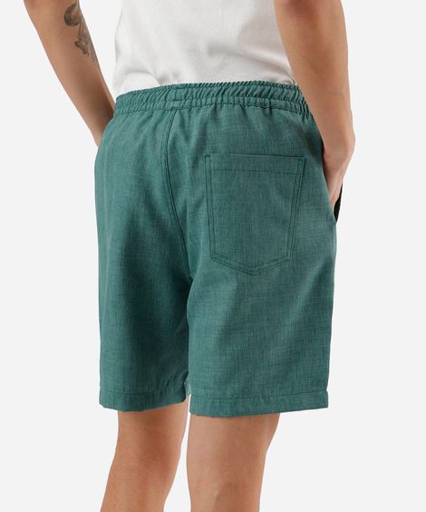 short masculino relaxed de sarja verde
