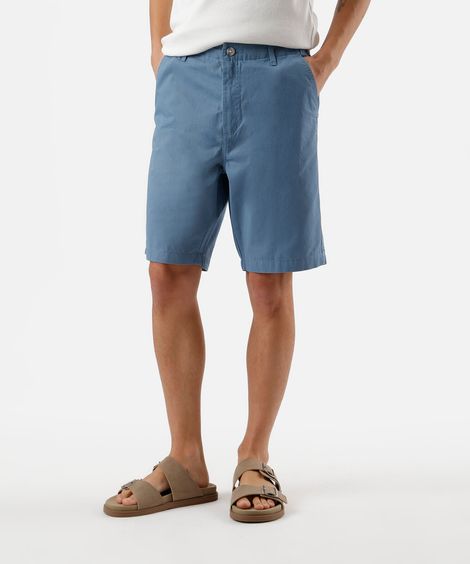 bermuda masculina reta chino azul