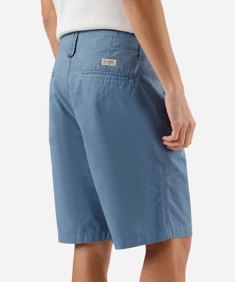 bermuda masculina reta chino azul